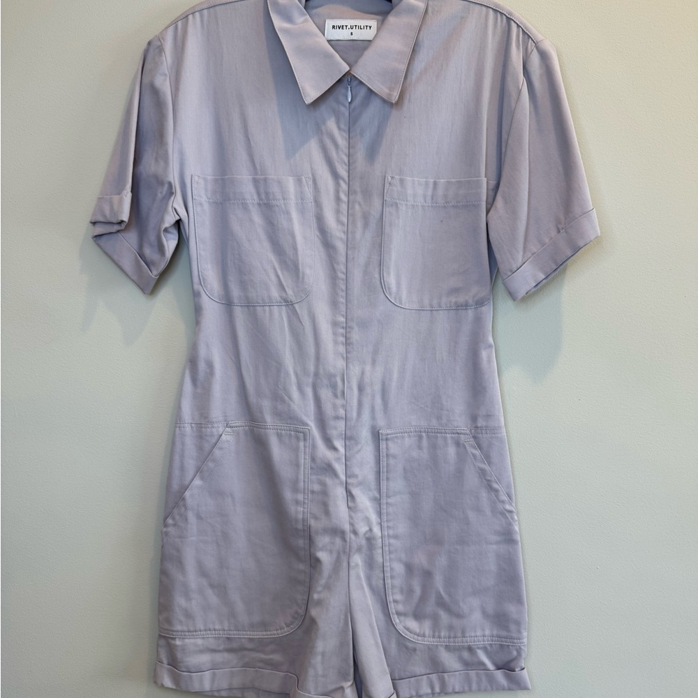 Rivet Utility Lilac Jumpsuit, Women's Size S